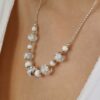 Heidi White Glass and Silver Necklace Heidi Kjeldsen Jewellers NL1271