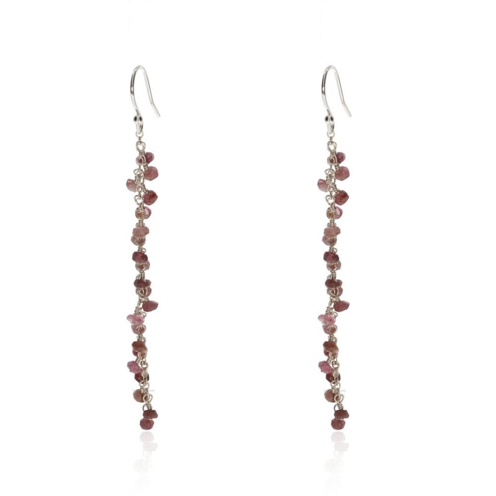 Pink Tourmaline Drop Earrings By Heidi Kjeldsen jewellery ER4735 front view