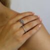 Trine Bubble ring R1628 and Sofia Eternity ring R1637 by Heidi Kjeldsen Jewellers Model 2