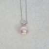 Pink Cultured Pearl Diamond Necklace Heidi Kjeldsen Jewellery NL1276