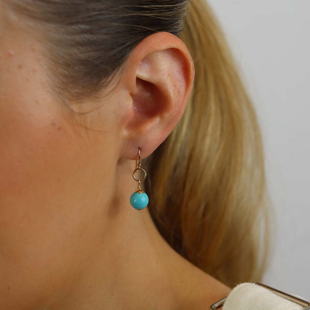 Casper Turquoise Earrings Heidi Kjeldsen Jewellery ER4750 Model