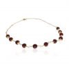 Cranberry Coloured Pearl necklace by Heidi Kjeldsen Jewellery NL1292 Flat view