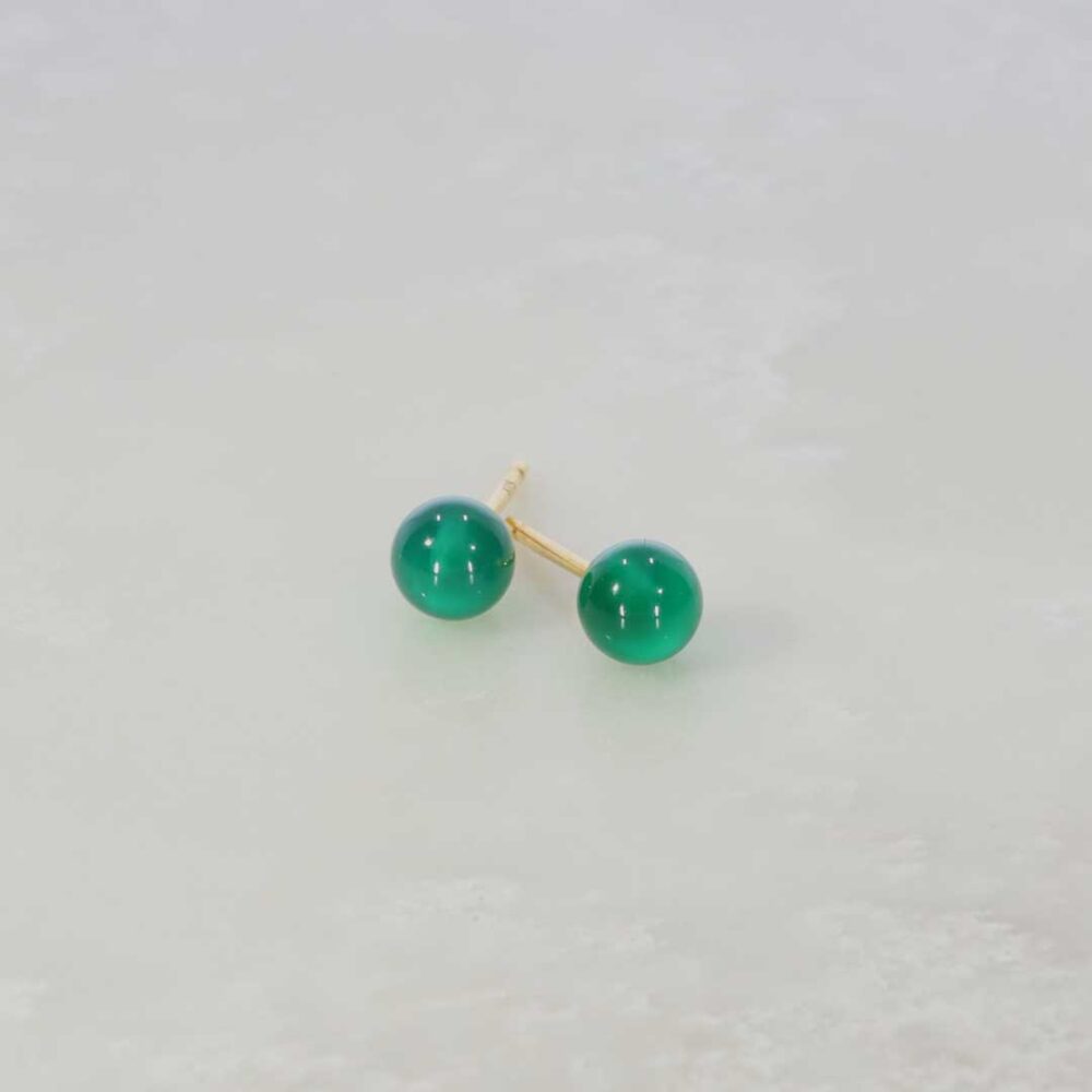 Green Agate Earstuds Heidi Kjeldsen Jewellery ER4818