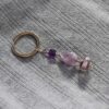 Heidi Amethyst and Glass Keyring Heidi Kjeldsen Jewellers KR0005