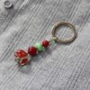 Heidi Aventurine and Glass Keyring Heidi Kjeldsen Jewellers KR0013
