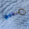 Heidi Blue Lace Agate and Glass Keyring Heidi Kjeldsen Jewellers KR0011