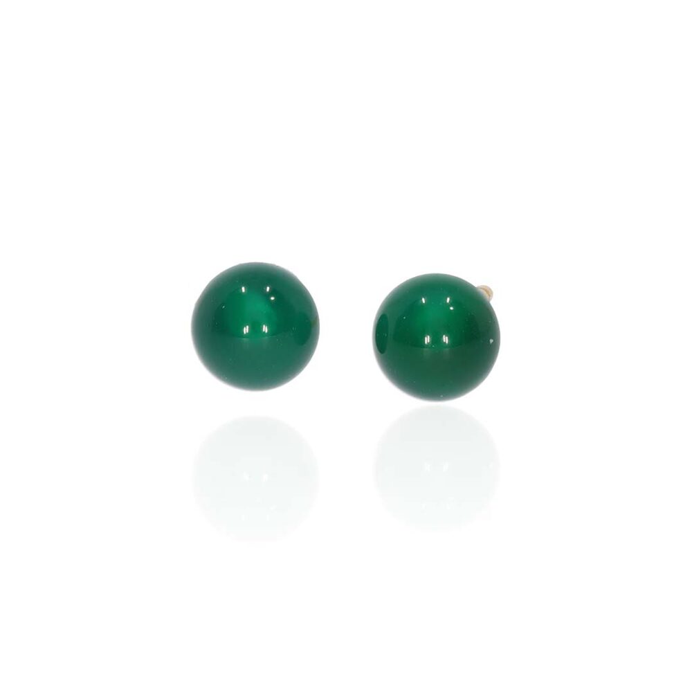 Lisbet Green Agate Earrings By Heidi Kjeldsen jewellery ER4818 white1