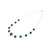 Malachite and Gold Filled Necklace by Heidi Kjeldsen jewellery NL1294 Flat View