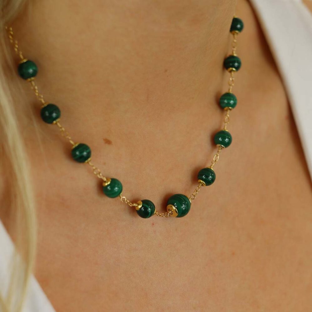 Naja Malachite Necklace Heidi Kjeldsen Jewellers NL1294