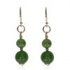 Nephrite Jade Drop Earrings By Heidi Kjeldsen Jewellery ER4751 Hanging View