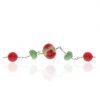 Red Agate and Murano Glass and Sterling Silver Necklace by Heidi Kjeldsen Jewellery NL1290 Close Up View