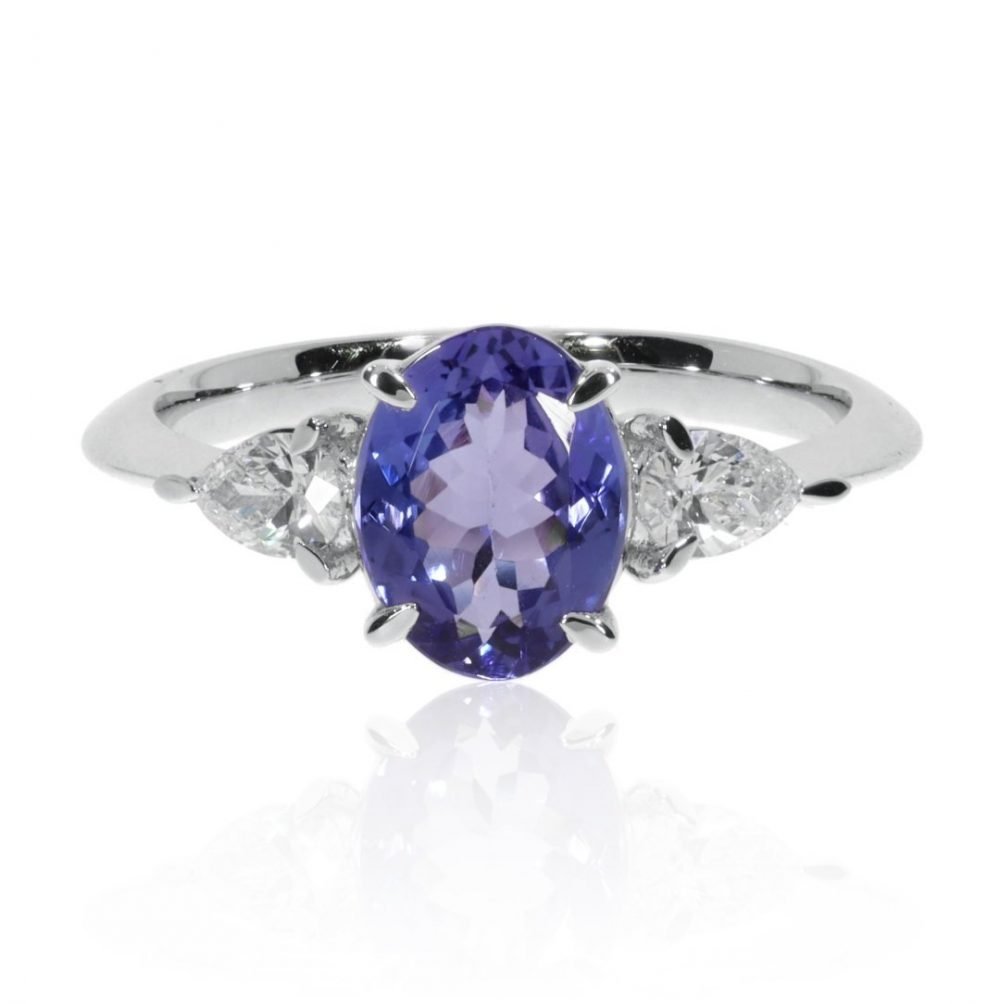 Viola Tanzanite and Diamond Ring By heidi Kjeldsen Jewellers R1672 Front