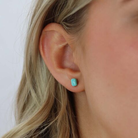 Casper Turquoise and White Gold Earrings Heidi Kjeldsen Jewellers ER2551