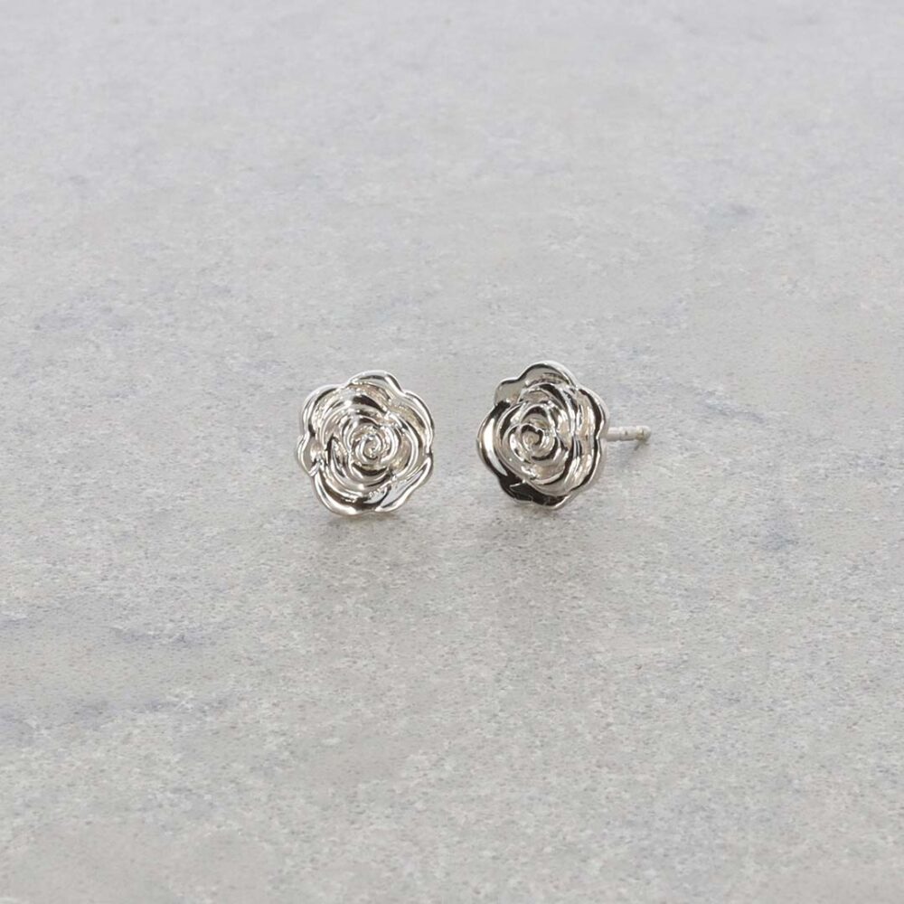 Espen Sterling Silver Rose Earstuds Heidi Kjeldsen Jewellery ER4756 still