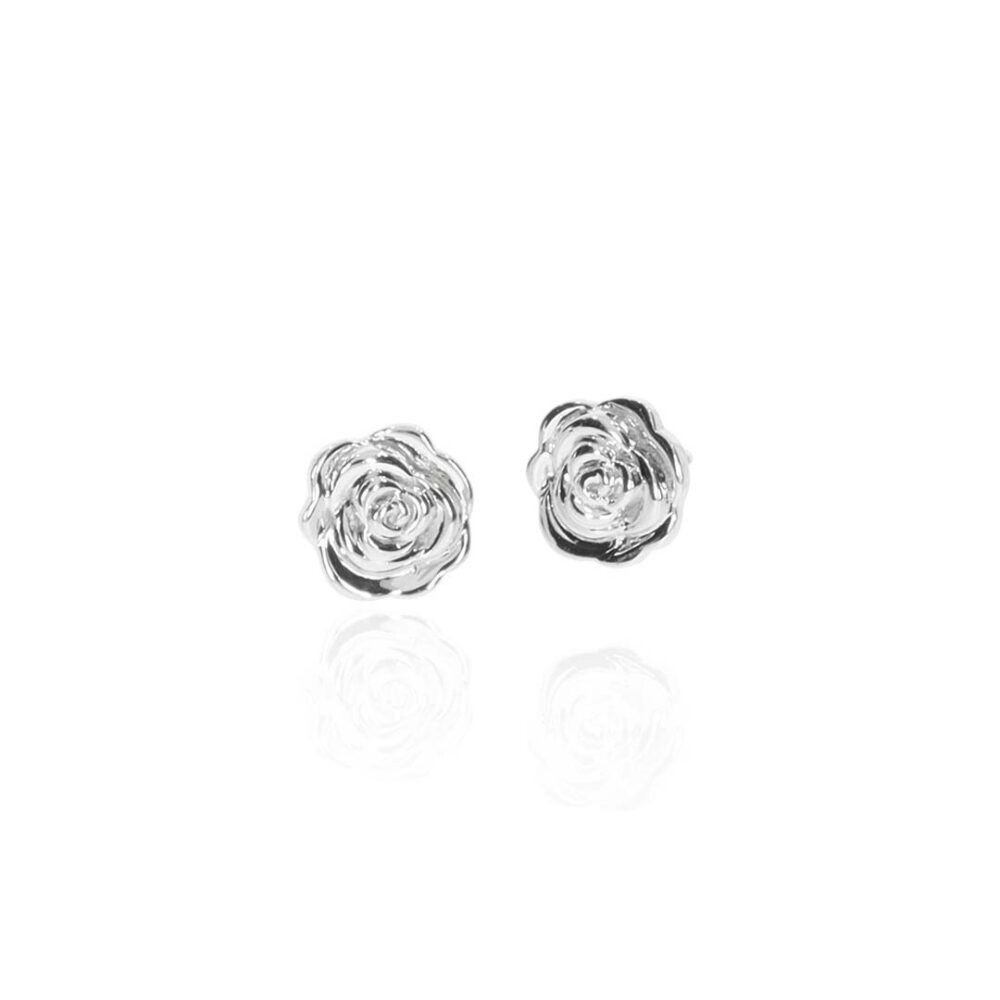 Espen Sterling Silver Rose Earstuds Heidi Kjeldsen Jewellery ER4756 white1