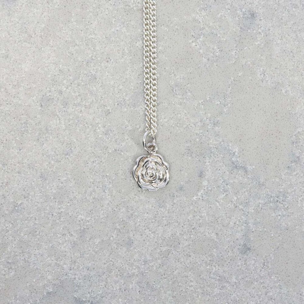 Espen Sterling Silver Rose Pendant Heidi Kjeldsen Jewellery P1435 still