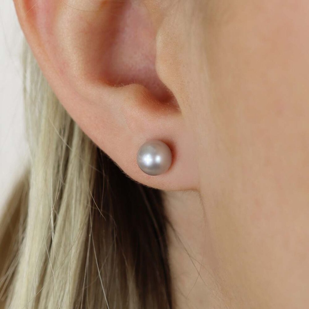 Grete Grey Cultured Pearl Earrings Heidi Kjeldsen Jewellers ER1744