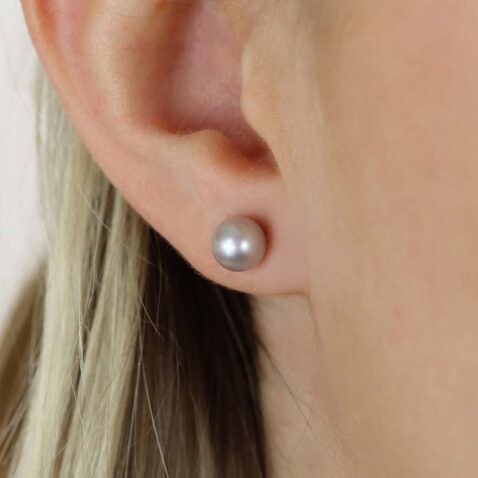 Grete Grey Cultured Pearl Earrings Heidi Kjeldsen Jewellers ER1744