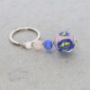 Heidi Blue Pink Floral Glass Keyring Heidi Kjeldsen Jewellers KR0024 stilll