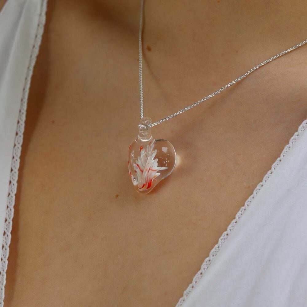 Heidi Glass Heart Pendant Heidi Kjeldsen Jewellers P1265