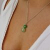 Heidi Green Swirl Glass Pendant Heidi Kjeldsen Jewellers P1440
