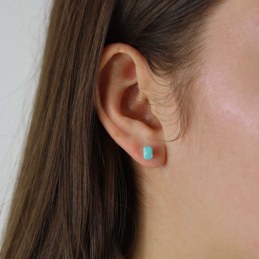 Turquoise Agate Earrings By Heidi Kjeldsen Jewellery ER2551 model