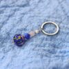 Heidi Pink and Blue Glass Keyring Heidi Kjeldsen Jewellers KR0024
