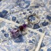Heidi Purple Glass Keyring Heidi Kjeldsen Jewellers KR0023