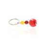 Heidi Red Agate Floral Glass Keyring Heidi Kjeldsen Jewellers KR0018 white