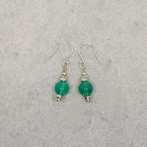 Lisbet Green Agate Drop Earrings By Heidi Kjeldsen jewellery ER2534 still