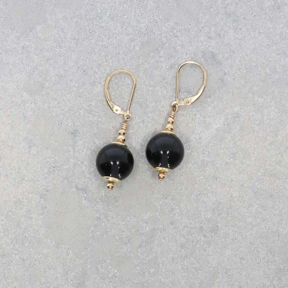 Naja Onyx Drop Earrings Heidi Kjeldsen Jewellery ER2541 still