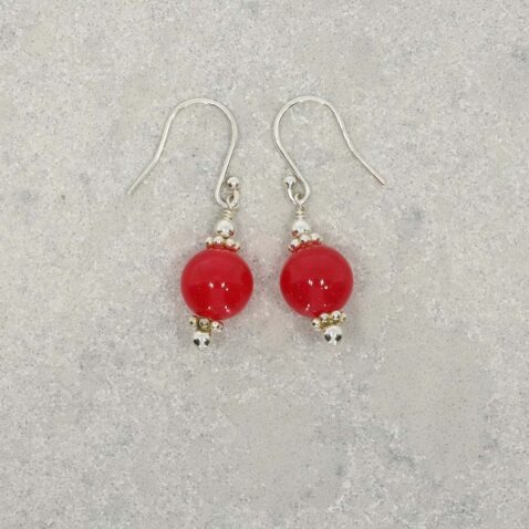 Naja Red Agate Drop Earrings Heidi Kjeldsen Jewellery ER2539 still