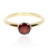 Round Garnet and Gold Ring By Heidi Kjeldsen Jewellery R1641 Front View