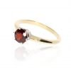 Round Garnet and Gold Ring By Heidi Kjeldsen Jewellery R1641 Side View