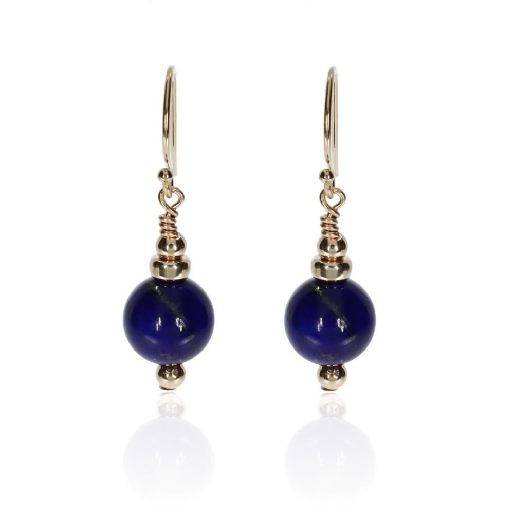 Gorgeous Lapis Lazuli Drop Earrings By Heidi Kjeldsen Jewellery ER2542 Front