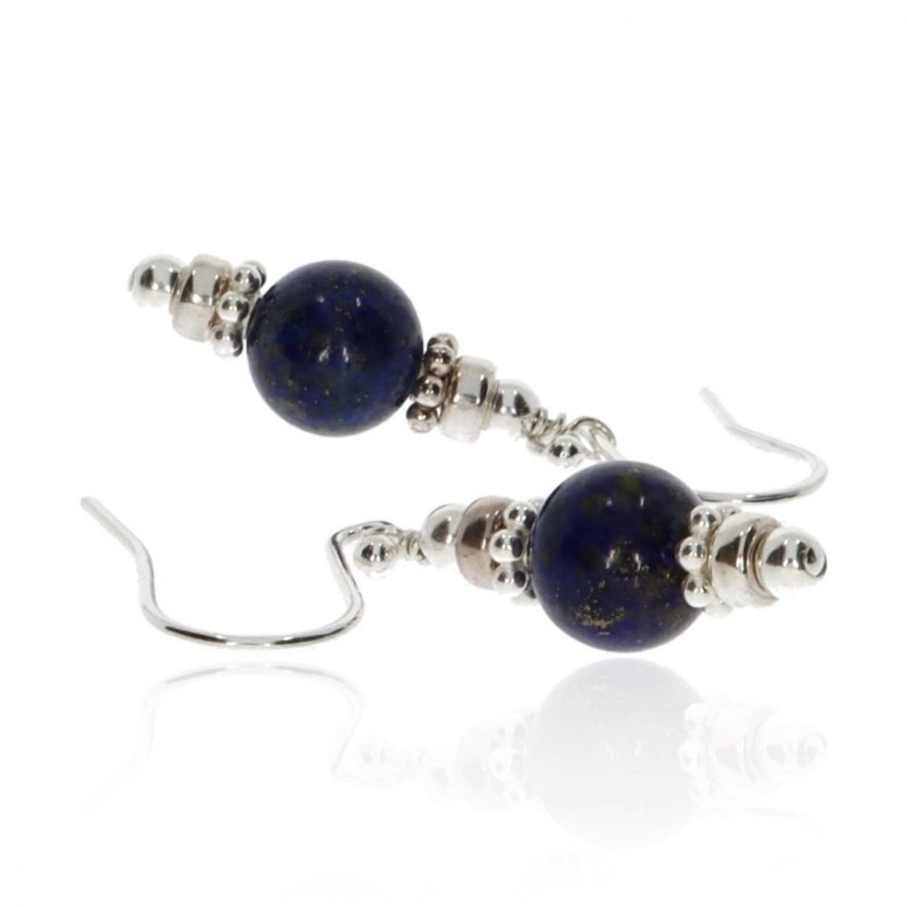Gorgeous Lapis Lazuli Drop Earrings By Heidi Kjeldsen Jewellers-ER2545 Side View