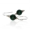 Pretty Malachite and Sterling Silver Drop Earrings By Heidi Kjeldsen Jewellers ER2536 Flat View