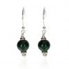 Pretty Malachite and Sterling Silver Drop Earrings By Heidi Kjeldsen Jewellers ER2536 Front View