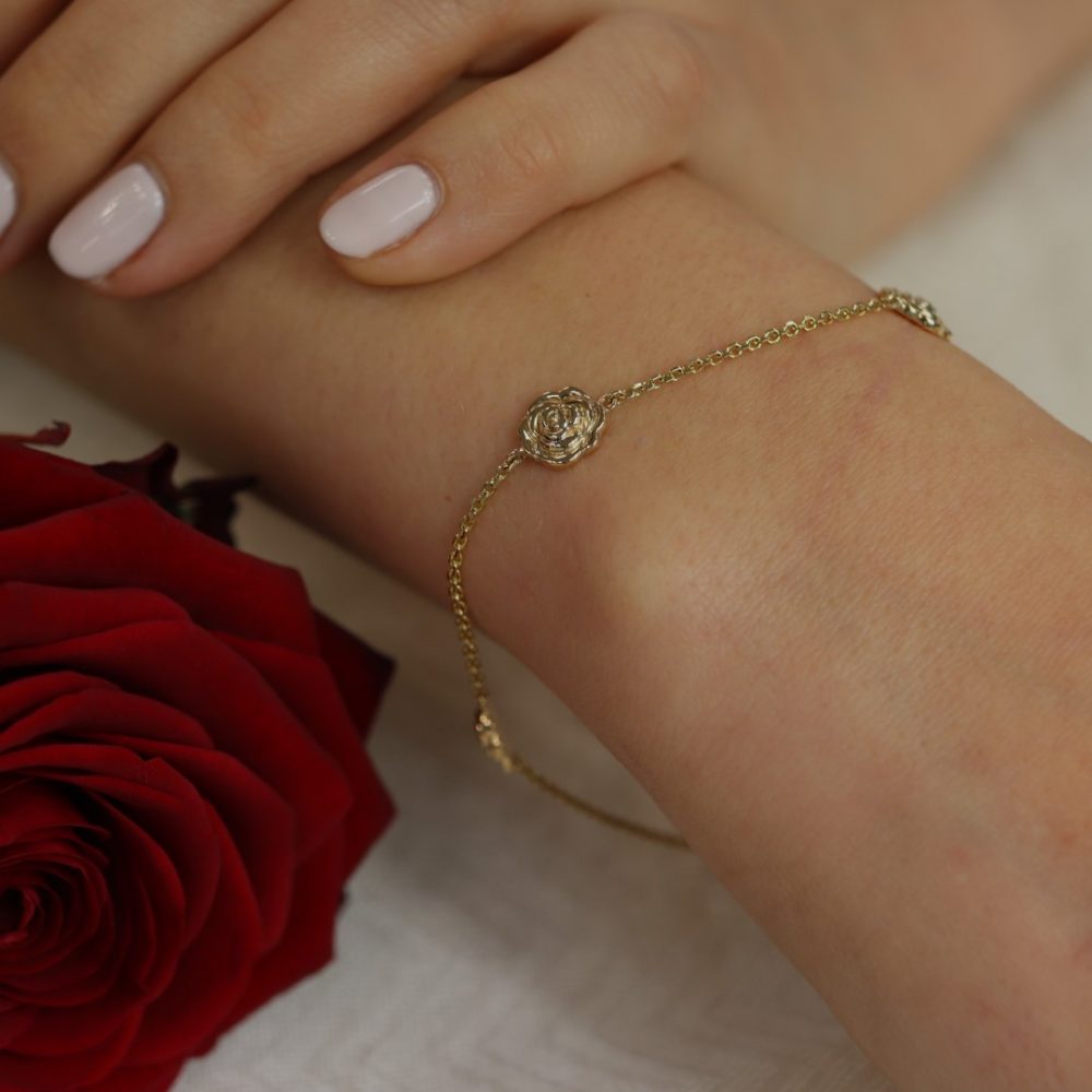 Gold Rose Bracelet BL1377 BY Heidi Kjeldsen Jewellers Model 1