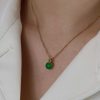 Green Agate Diamond Pendant Heidi Kjeldsen Jewellery