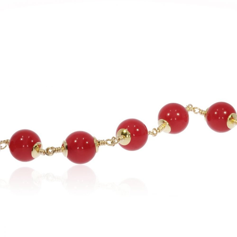 Light Red Agate Bracelet By Heidi Kjeldsen BL1382 Flat