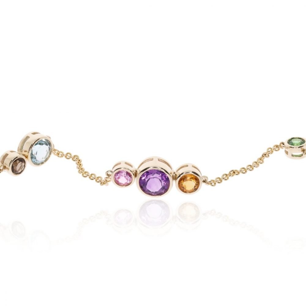Multi-gemstone bracelet by Heidi Kjeldsen Jewellery BL1388 close up