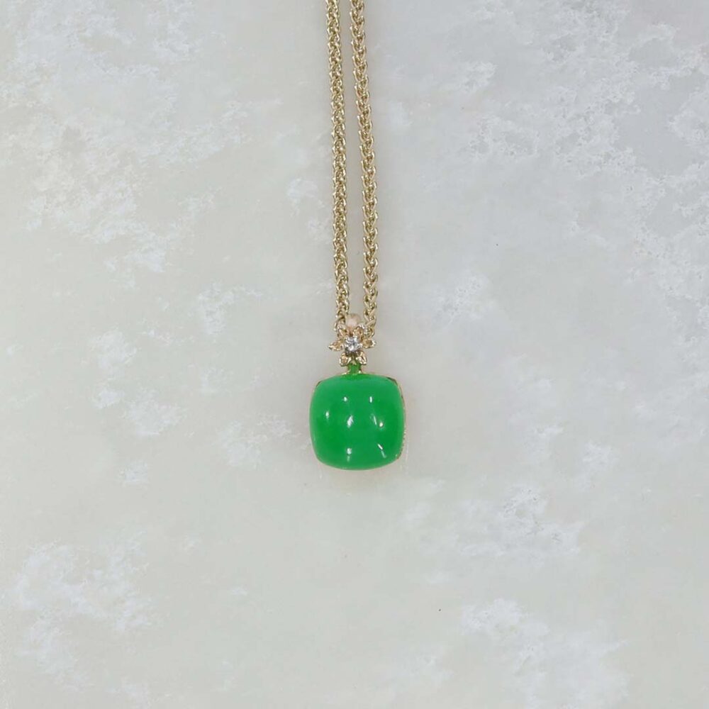 Naja Green Agate Diamond Pendant Heidi Kjeldsen Jewellery P1441 still