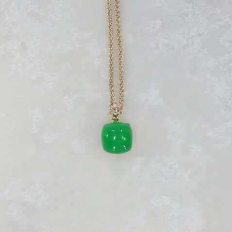 Naja Green Agate Diamond Pendant Heidi Kjeldsen Jewellery P1441 still