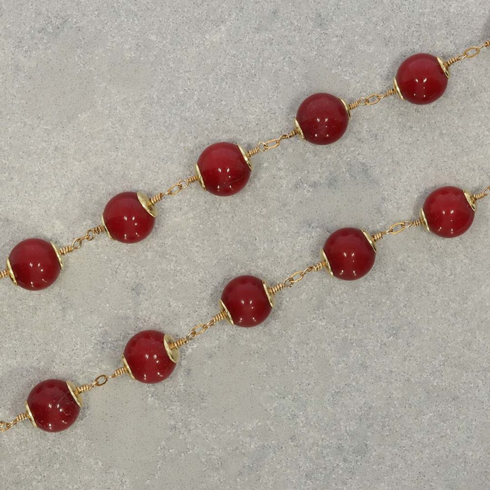 Naja Red Agate Necklace Heidi Kjeldsen Jewellery still NL1299