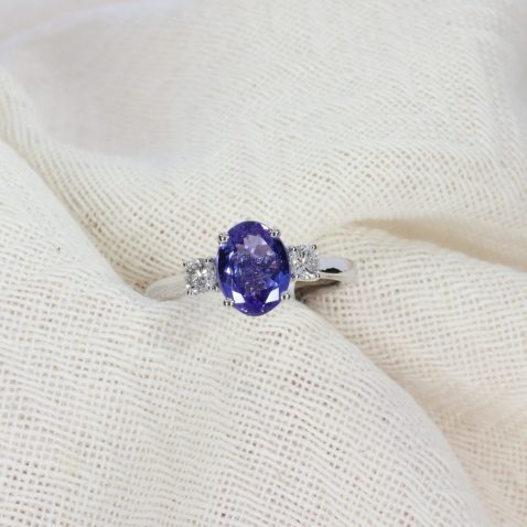 Tanzanite and Diamond ring by Heidi Kjeldsen Jewellery R1671 still