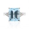Aquamarine and Diamond Ring By Heidi Kjeldsen Jewellery R1674 Front