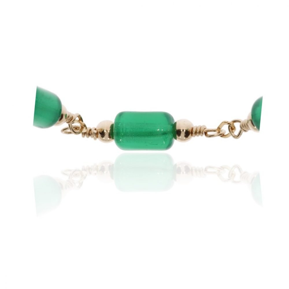 Green Glass necklace by heidi Kjeldsen Jewellery NL1303 Close