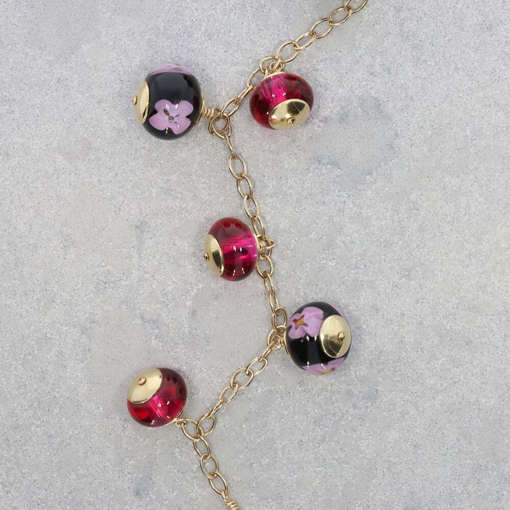 Heidi Kjeldsen Jewellery Lampwork Glass Bracelet BL1390 still