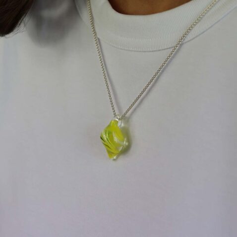 Heidi's Lemon Drop Glass Pendant Heidi Kjeldsen Jewellery model p1454